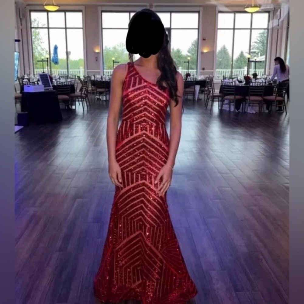 jovani one shoulder prom/evening dress